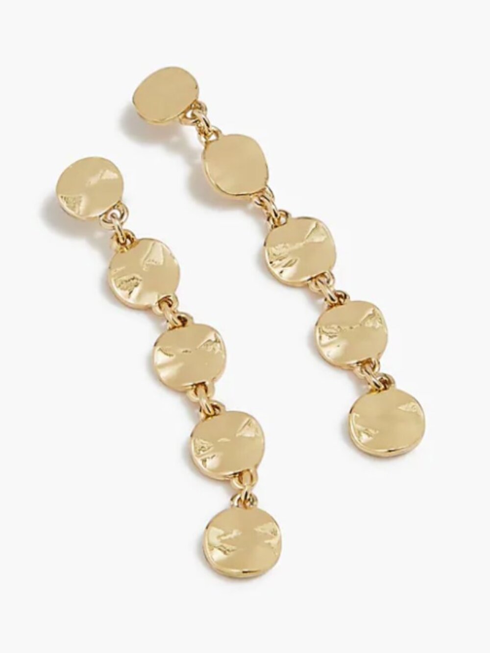 J.Crew Factory Hammered Gold Drop Earrings NEW